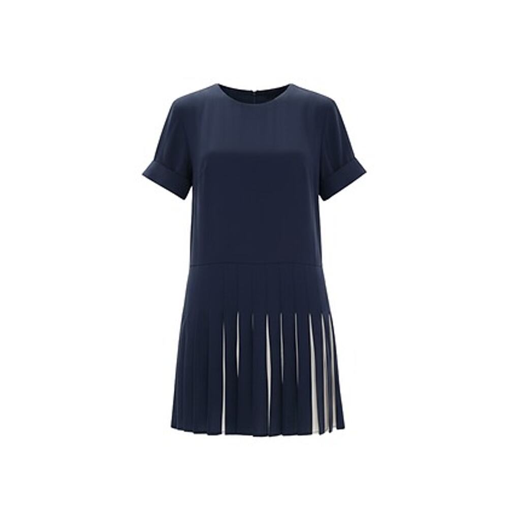 TUCKERNUCK Navy Pleated Liza Dress Size L NWT Retail $248 Tuckernuck - Picture 7 of 7